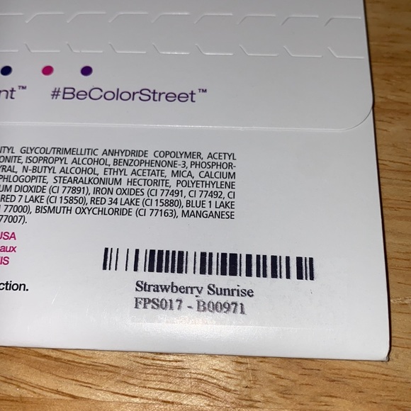 “Strawberry Sunrise” Color Street, Pedicure, 100% Nail Polish Strips - Picture 3 of 4